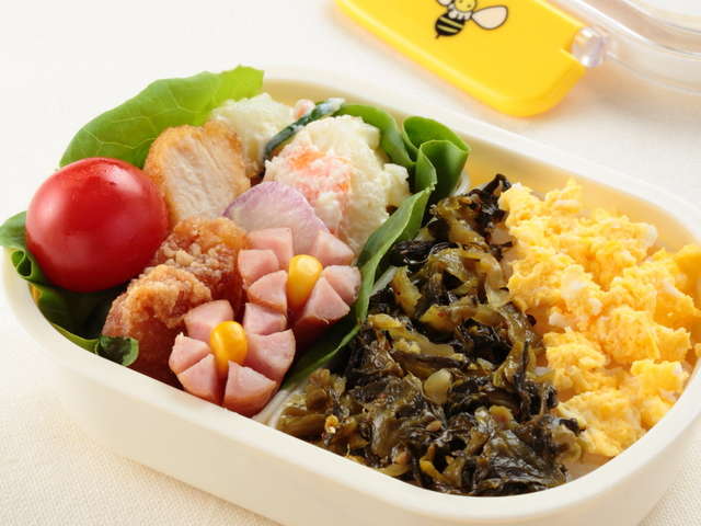 簡単かわいい♪高菜2色弁当